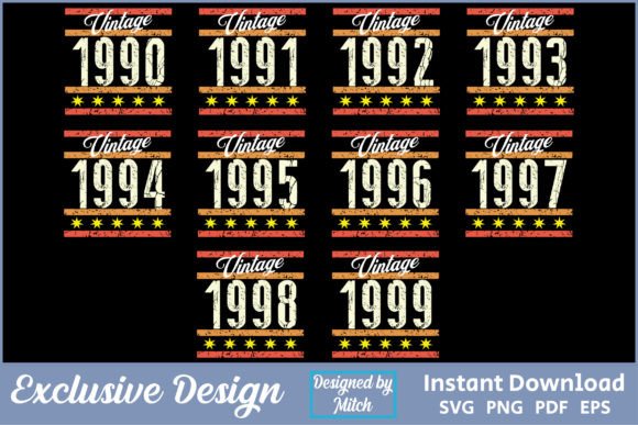 Download Vintage 1990s Limited Edition SVG Pack - Vintage Collection