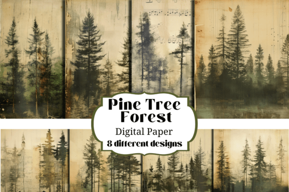 Download Vintage Pine Forest Backgrounds Papers - Vintage Collection