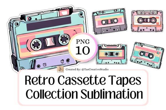 Download Retro Cassette Tapes Digital Stickers - Retro cassette Collection