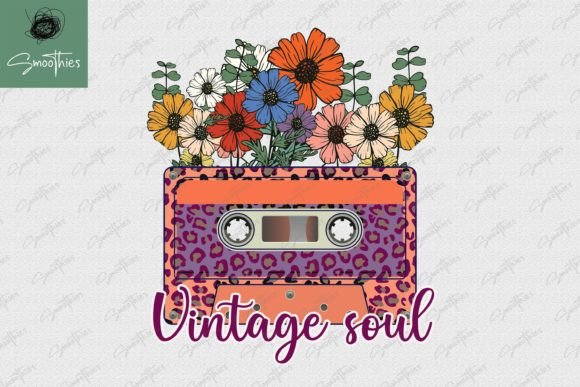 Download Vintage Soul Flower Retro Cassette PNG - Retro cassette Collection