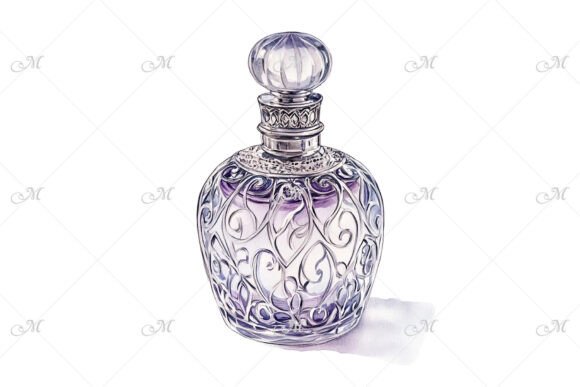 Download Watercolor Painting of a Vintage Perfume - Vintage Collection