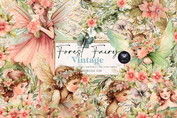 Download Fairy Forest Vintage Clipart - Vintage Collection