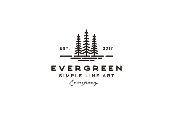 Download Vintage Pine Evergreen Fir Tree Logo - Vintage Collection