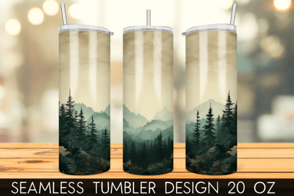 Download Vintage Pine Trees Tumbler Sublimation - Vintage Collection