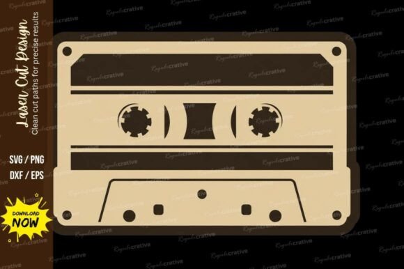 Download Vintage Cassette Tape Laser Cut SVG File - Vintage Collection