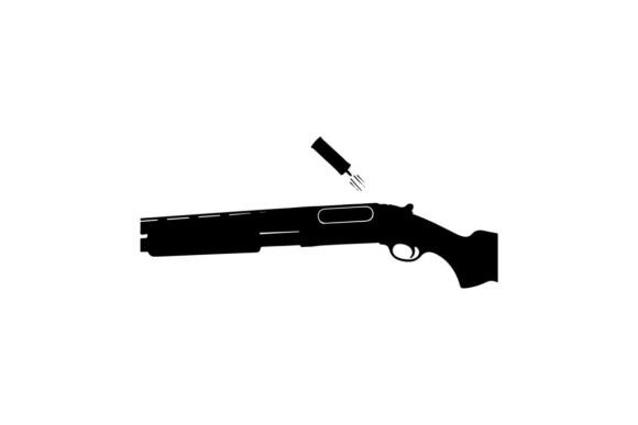 Download Shotgun with Pump Action Isolated on Whi - Premium Resources