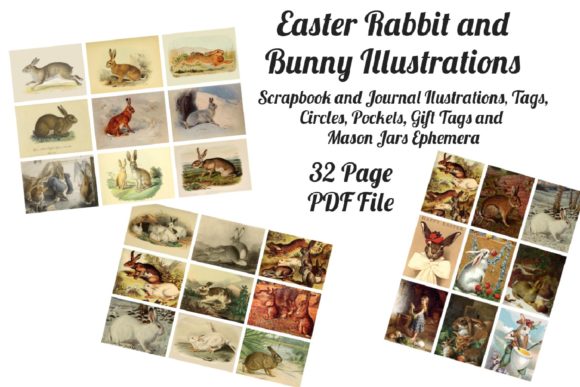 Download Easter Bunny and Rabbit Vintage Images 1 - Vintage Collection