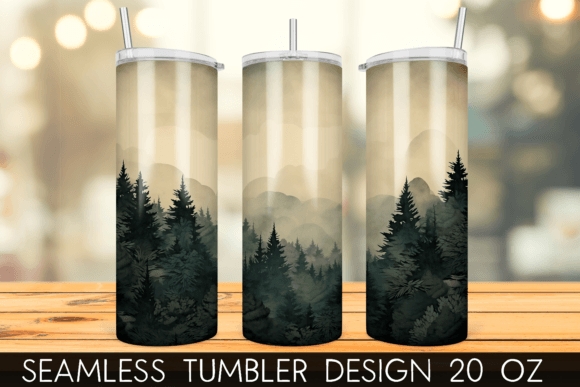 Download Vintage Pine Trees Tumbler Sublimation - Vintage Collection